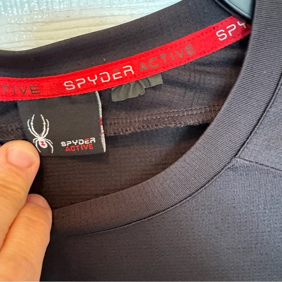 Spyder Black Short Sleeve Polo Shirt Men's Size L - Picture 3 of 5